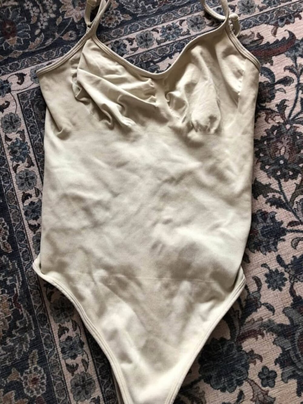 Beige large body suit